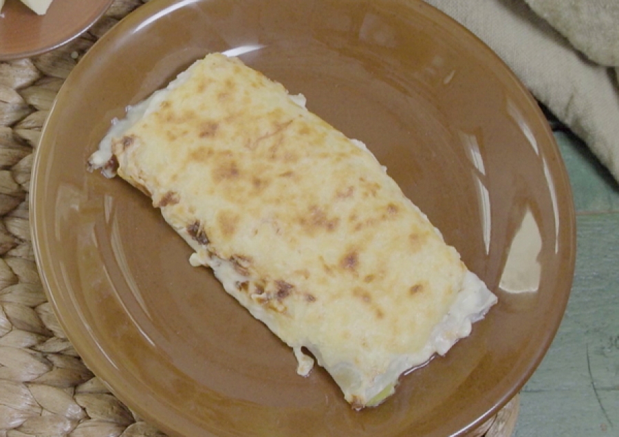 Puerros gratinados